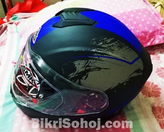 SMK HELMETS WITH ANTI FOG PIN LOCK AND SUN VISOR